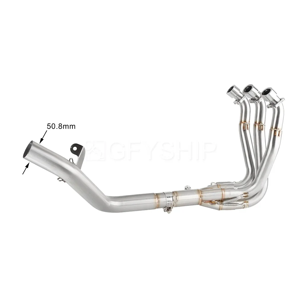 

S, RS For Triumph Street Triple 2017-2022 Street Triple 765, R, Escape Motorcycle Exhaust Header Link Pipe 51MM Slip-on