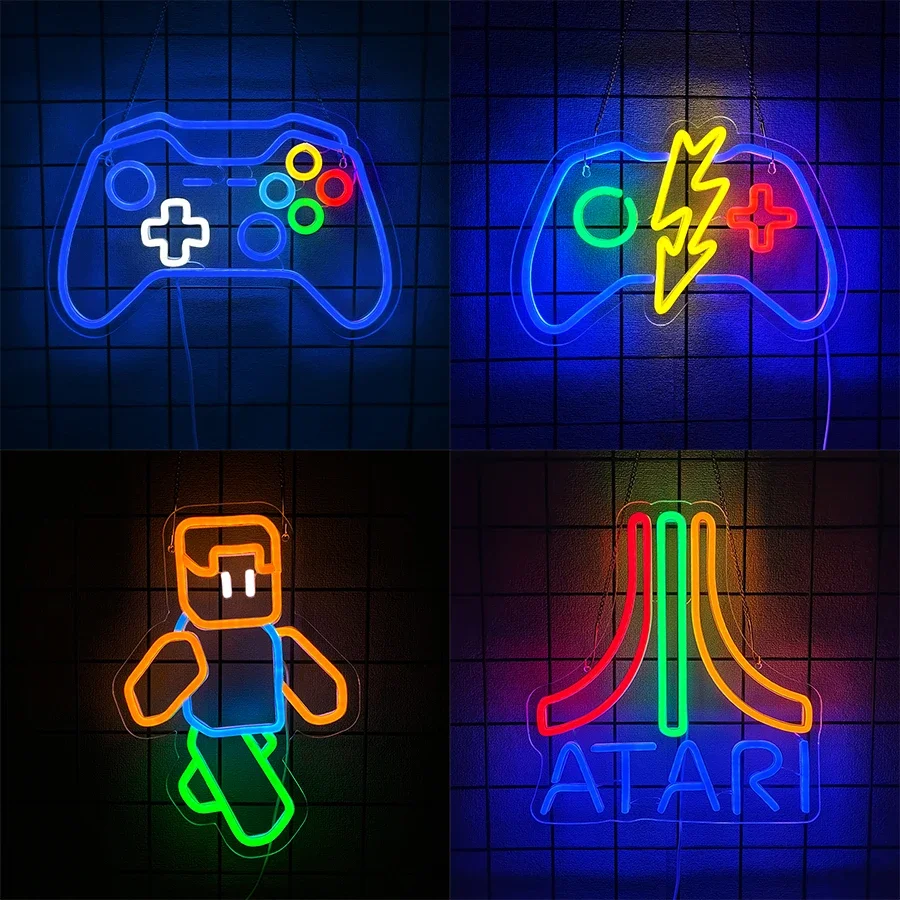 Game Handle Icon, Suitable For Bedroom, Bar, Club, Man Cave, Game Room Decor, Birthday Gift For Boyfriend,Game Led Neon Sign.