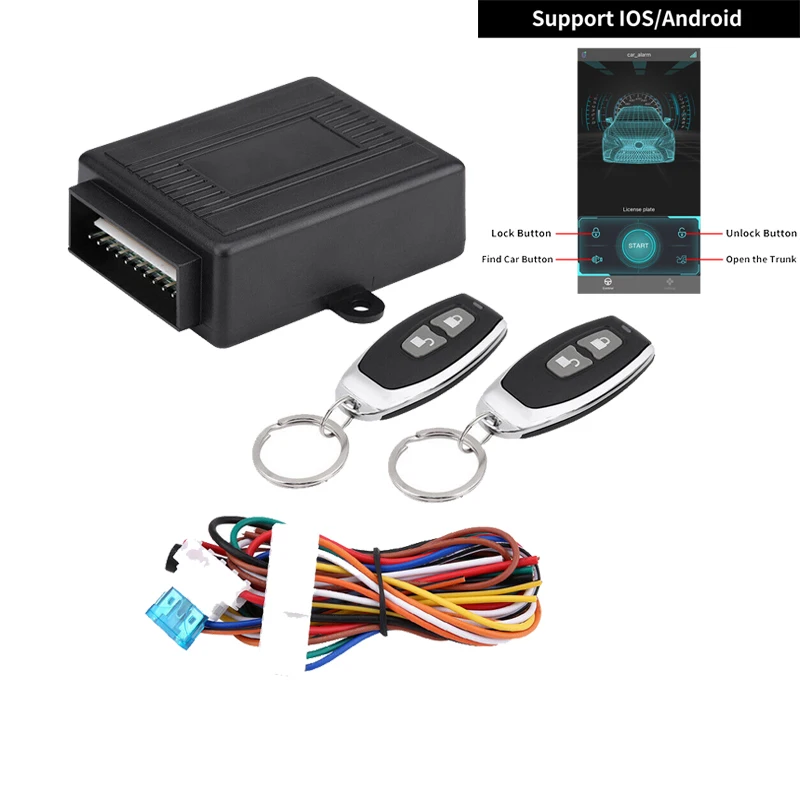 Keyless Entry Car System with Bluetooth Mobile APP & Remote control ABS Control Actuator for Door & Window PKE Open the trunk