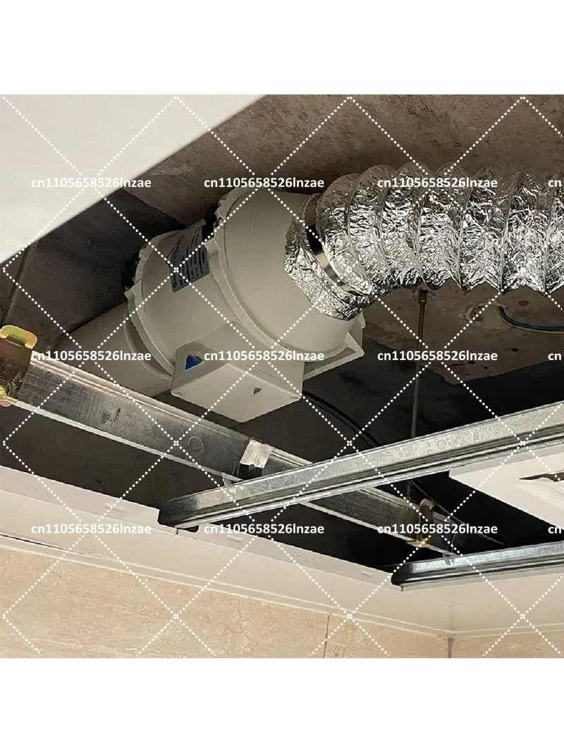 4 Inch 220V Inclined Flow Duct Fan 26W 198m³/h Powerful Exhaust Fan for Kitchen Bathroom - view 2