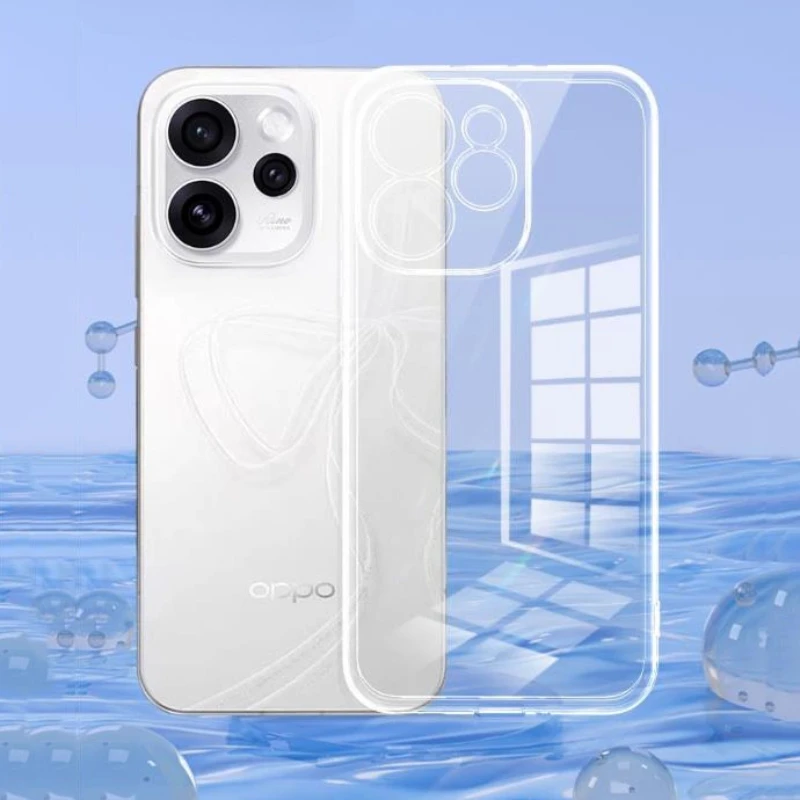 For Oppo Reno15 Pro Transparent TPU Phone Case for Reno 15 15pro Reno15Pro Clear Silicone Soft Cover Protective Back Shell