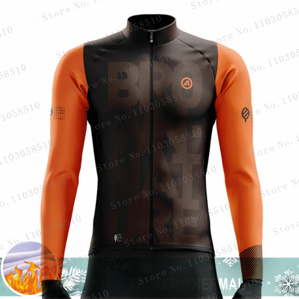 Top Winter Men Long Sleeve Cashmere Jacket Men MTB Cycling Clothing Fleece Roadbike Cycle Coat Ciclismo Hombre Chaqueta 2024 New