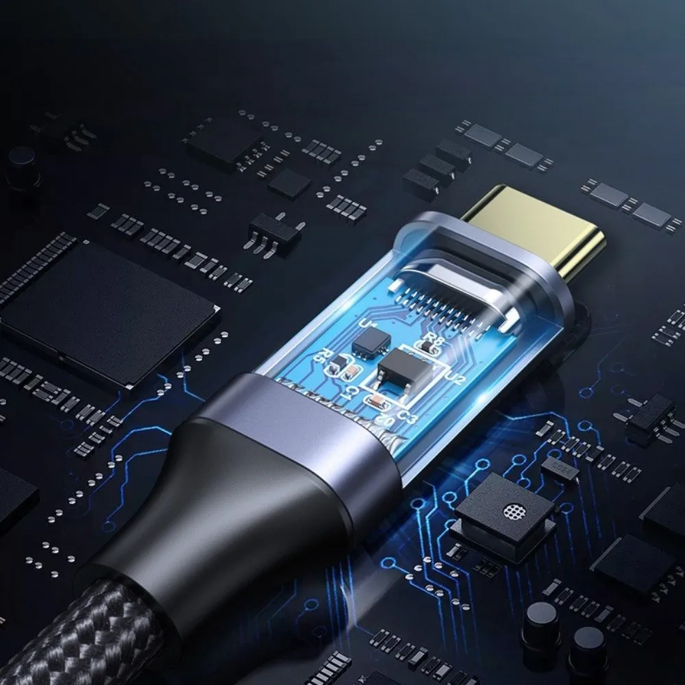 ذكر إلى أنثى نوع-C تمديد كابل PD 100 واط USB C 3.1 نوع-C تمديد تاريخ خط مضفر قذيفة عالية السرعة