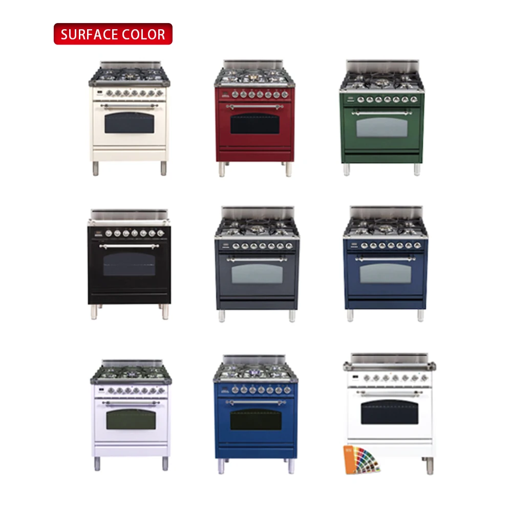 Professional Kitchen Gas Range with Oven Home Use Cooking Appliances OEM Manufacturer's Furnace Burner Stove