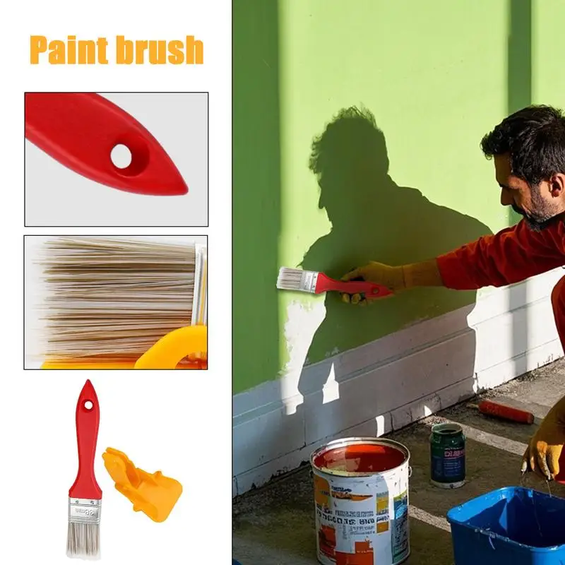 Pennello per bordi di vernice Manico in legno Pennello per bordi di vernice Trimmer per bordi Pennello per angoli multifunzionale Strumento di pittura portatile per