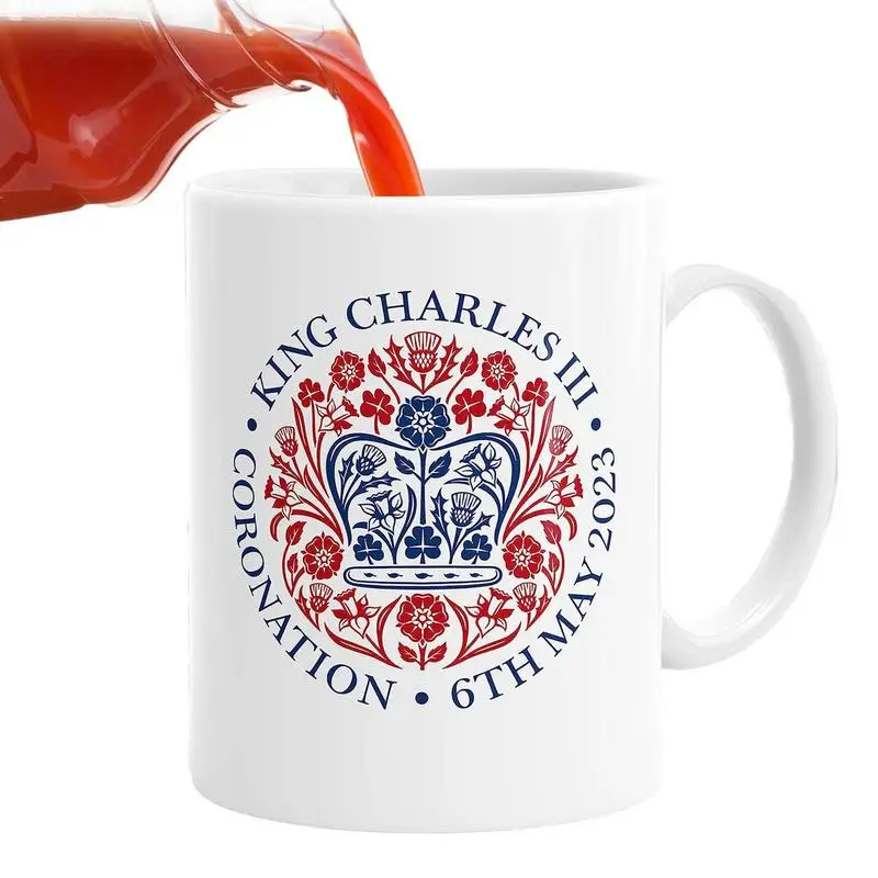 New King Charles III Coronation Cup 320ml Tea Coffee Mugs In Commemoration Of The King Of Great Britain For Coworkers Gifts