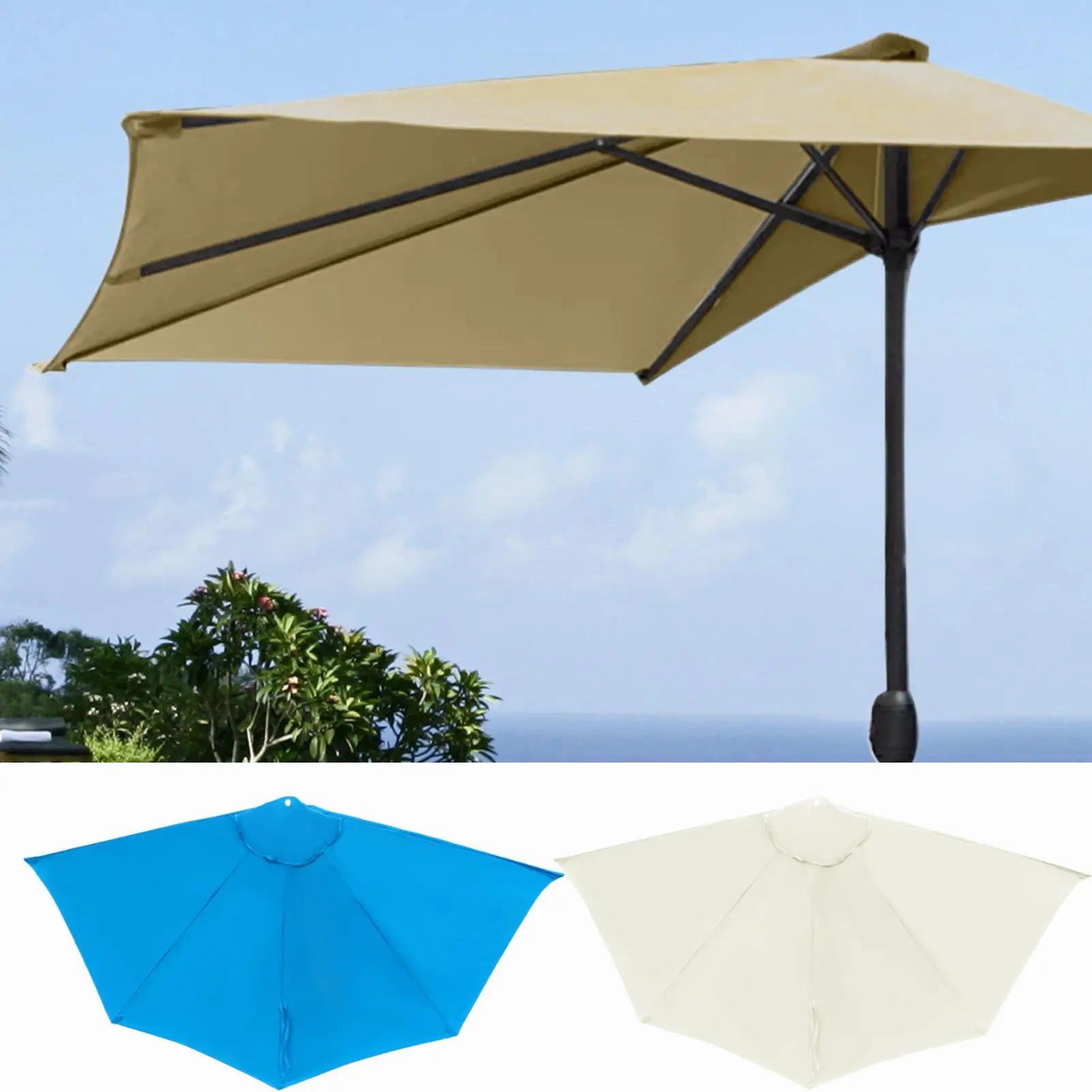 Umbrella UV Blocking Waterproof Sunscreen Umbrella Replacement Canopy For Backpacking, Hiking Outdoor ﻿