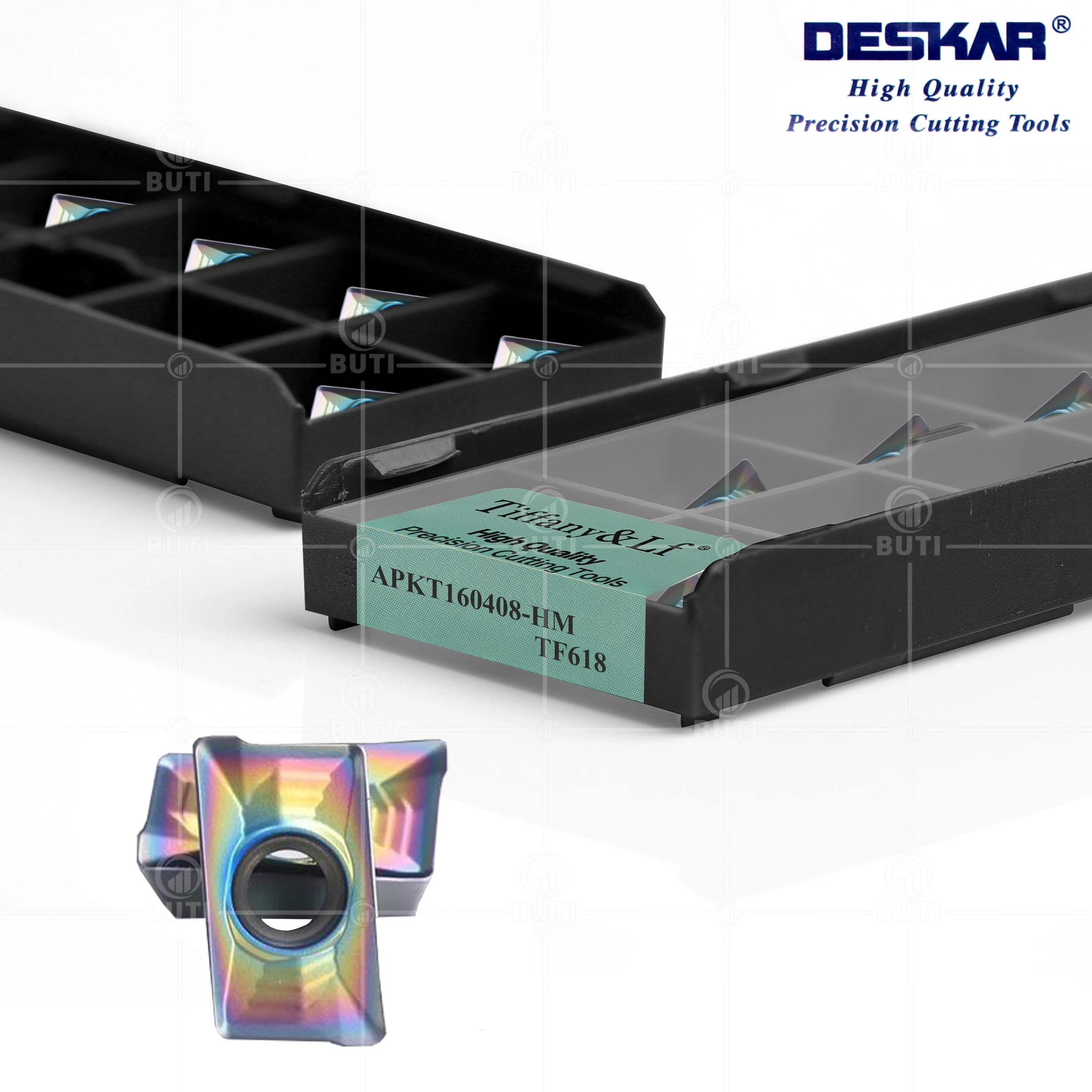 DESKAR 100% Original APKT160408-HM TF618 Milling Cutting Turning Tools Carbide Insert Hardened Steel Blade CNC Lathe HRC40-HRC55