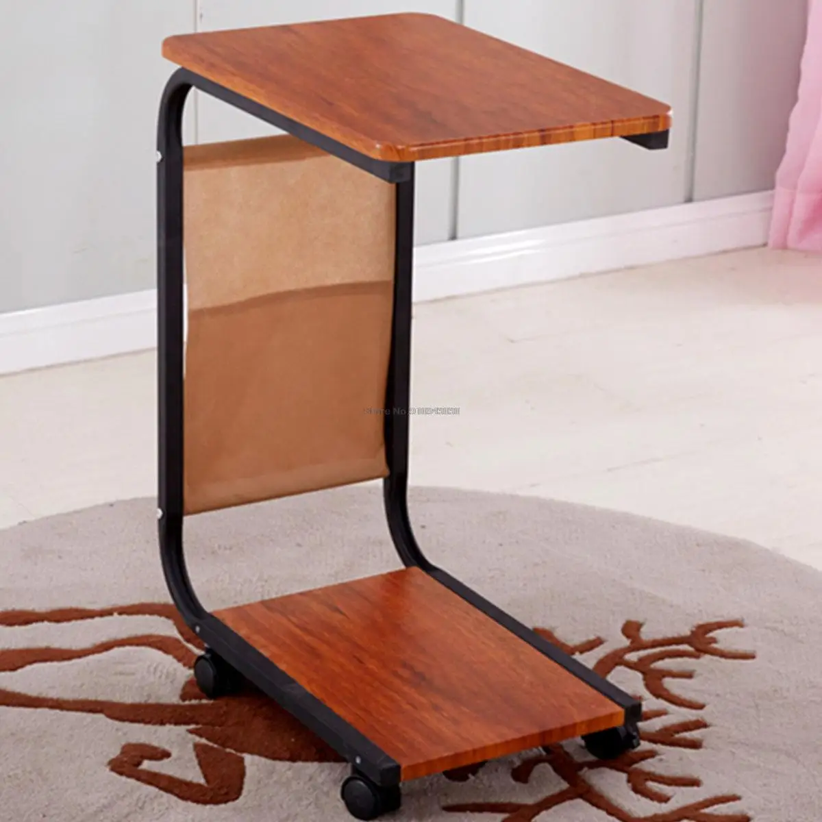 3 Colors Removable Laptop Desk Stand Laptop Table Simple Style Computer Desk Computer Desk Wheel Sofa Bed Tray 30*45*65cm