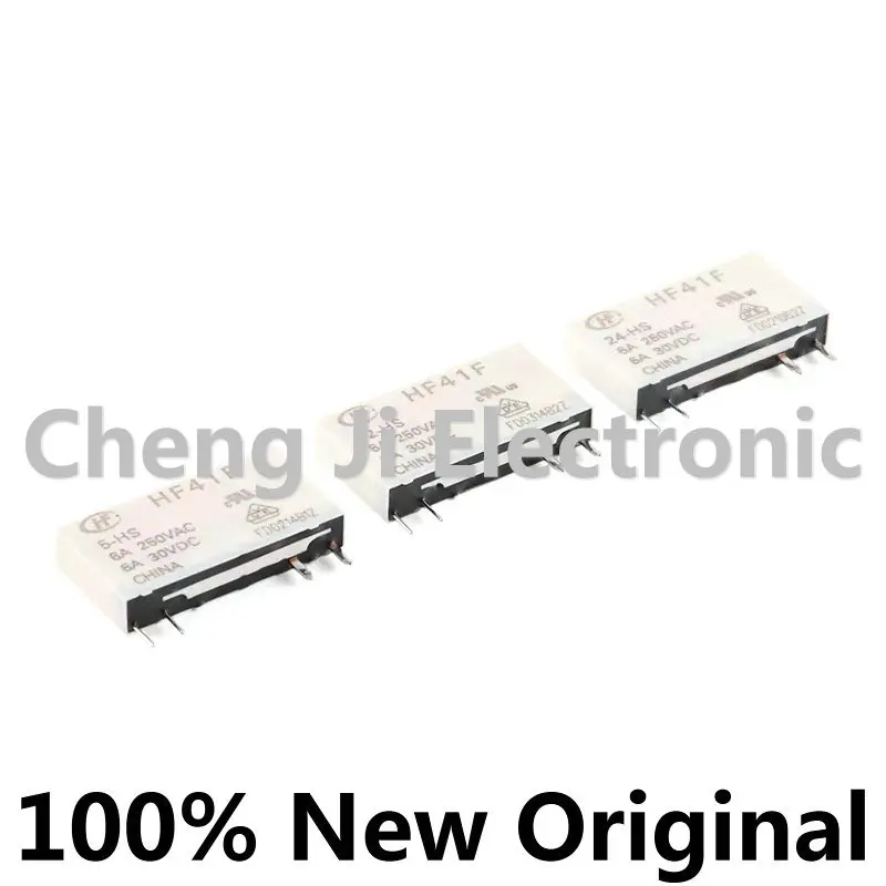 10PCS/LOT HF41F/5-HS、HF41F/12-HS、HF41F/24-HS、HF41F/5-ZS、HF41F/12-ZS、HF41F/24-ZS、DIP4、Brand new original power relay
