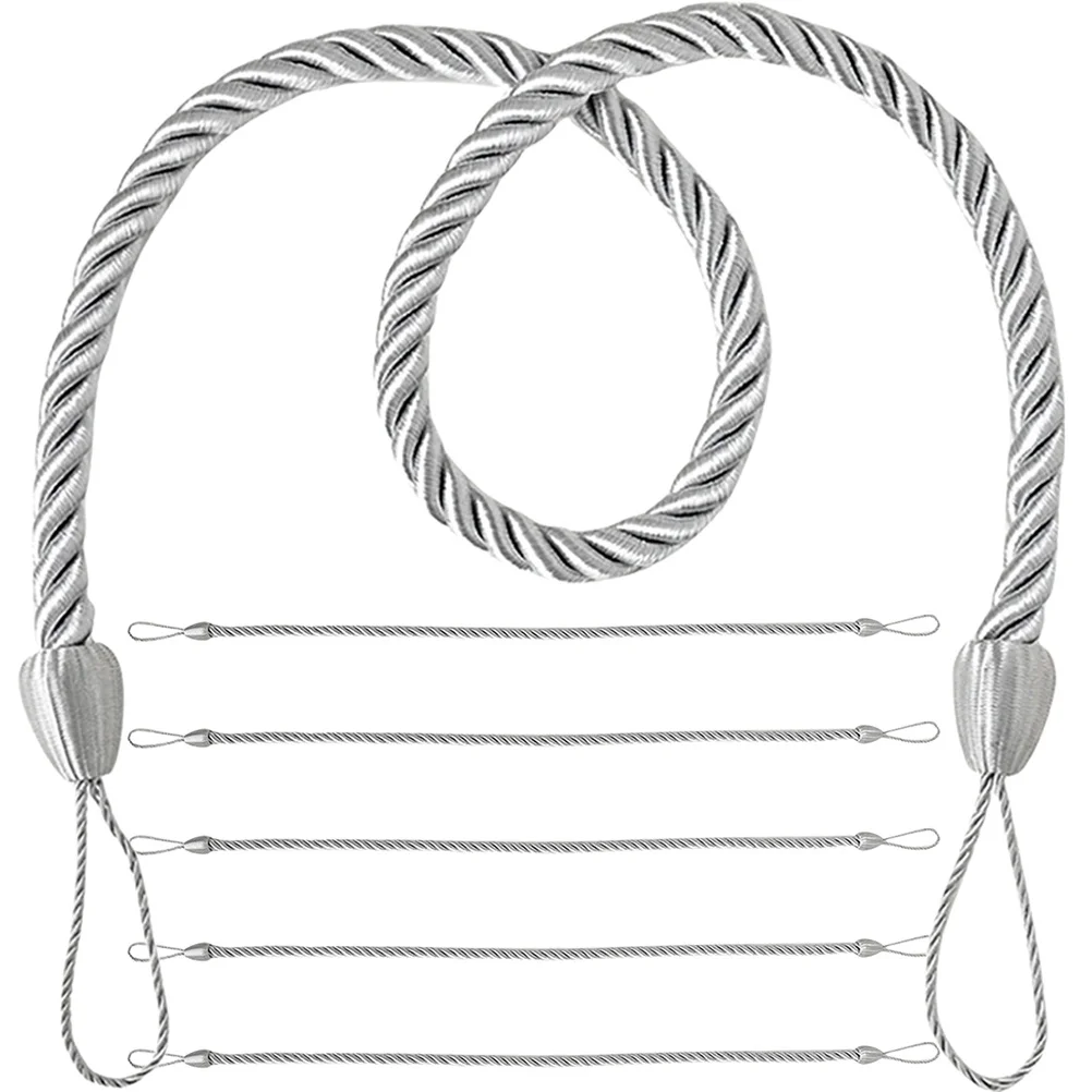 

6pcs Decorative Curtain Tieback Adjustable Strap Home Office Strong Binding Buckle For Thin Thick Sheer Curtains Portable