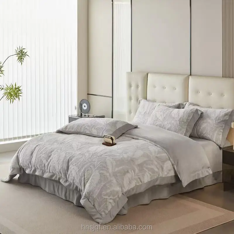 New Style Light Color Warm Wind Eco-friendly Polyester Flower Pattern Bedding Set for Home Bedroom
