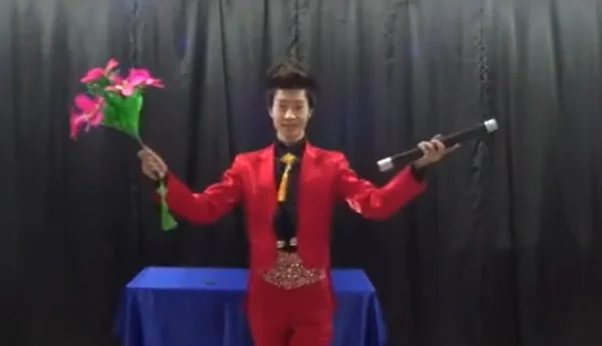 Torche à fleur tour de magie feu instantané pour floraison Illusion allumage magicien baguette Gimmick scène professionnel feu magique accessoire