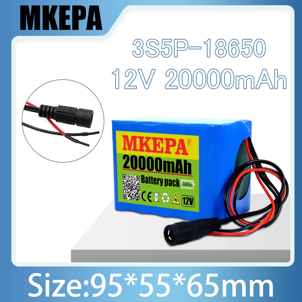 NEW 12 V 20000mAh large capacity 18650 lithium battery protection board 12,6 V 3s5p 20000mah capacity + 12.6V 2A charger