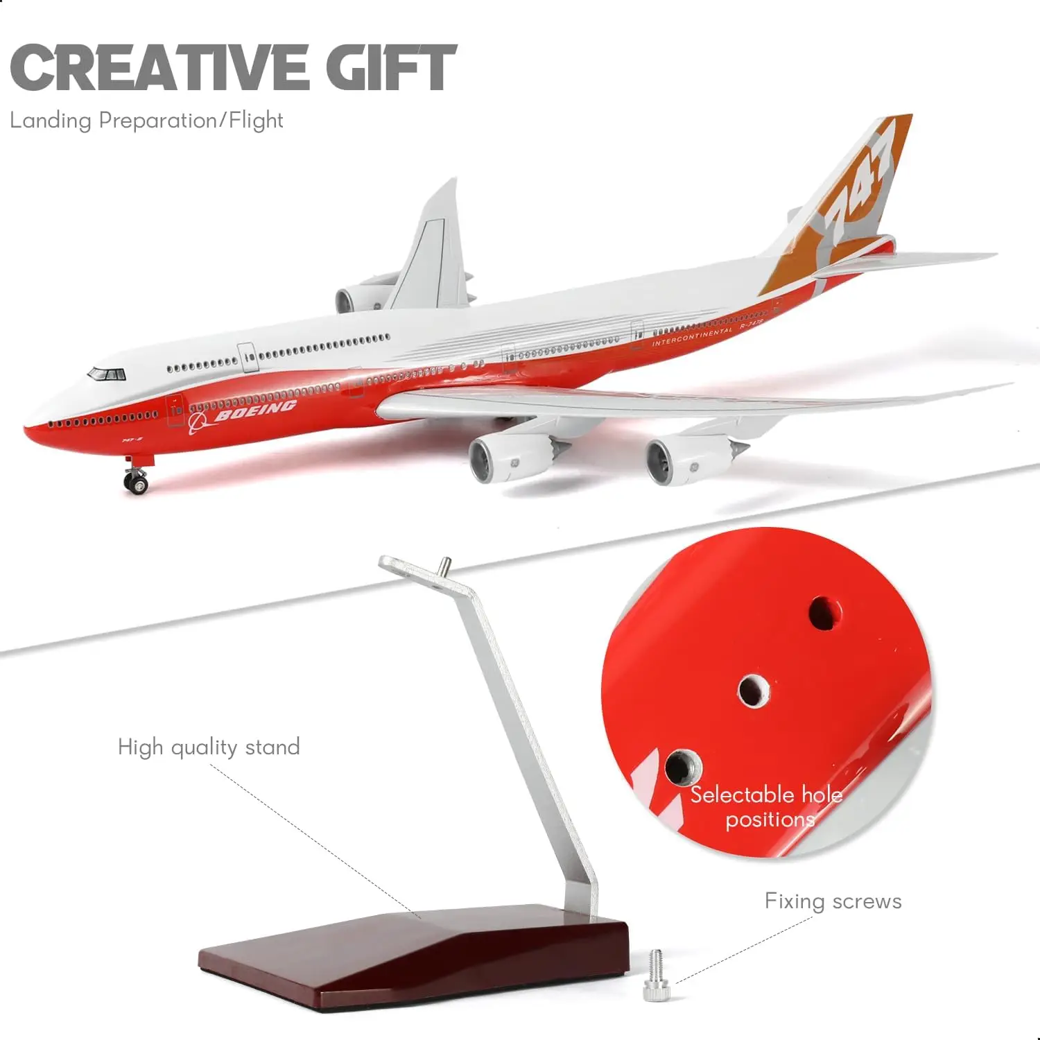 1/160 Scale B747 Prototype Die-Cast Resin Collectible Aircraft Model Kit For Display Collection Or Aviation Enthusiast Gifts