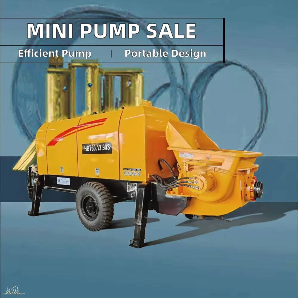 Factory Direct Compact Portable Diesel Concrete Pump 20M3H for Fast Rural Build Bridge & Tunnel with Fast Shipping