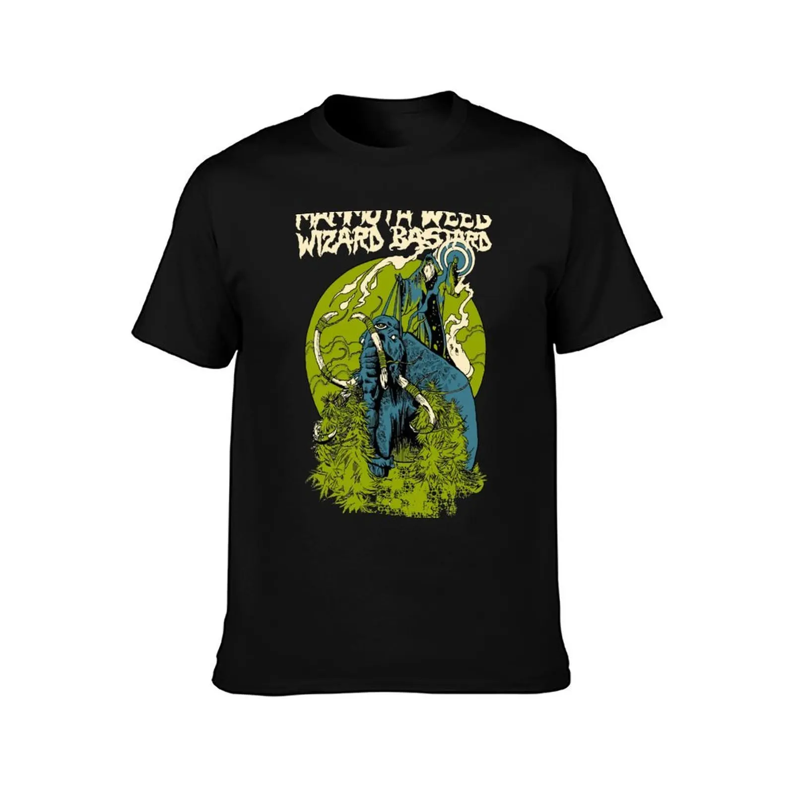Mammoth Weed Merch Wizard Bastard T-Shirt Work Outdoor T-Shirt for Men
