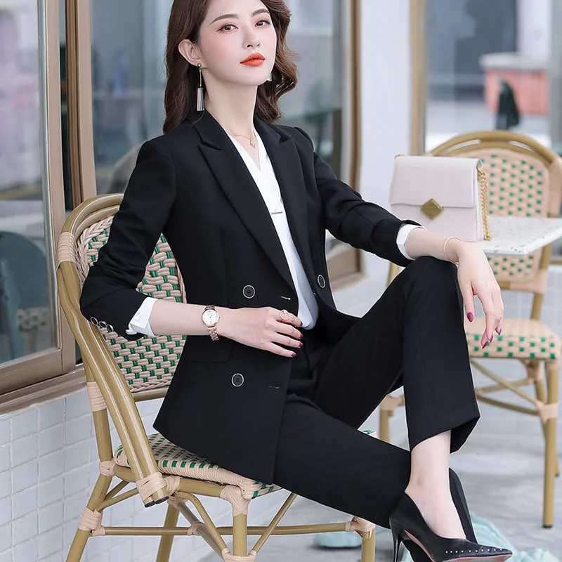 temperament Fashion small female spring and autumn new casual western style host formal wear business suit