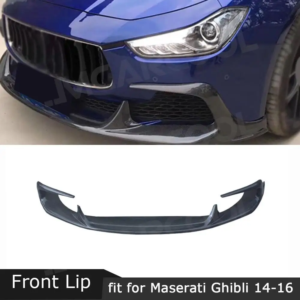 

JMCARCOOL For Maserati Ghibli 2014 -2017 Front Bumper Lip Wrap Shovel Chin Lip Spoiler Protect Bodykits Carbon Fiber