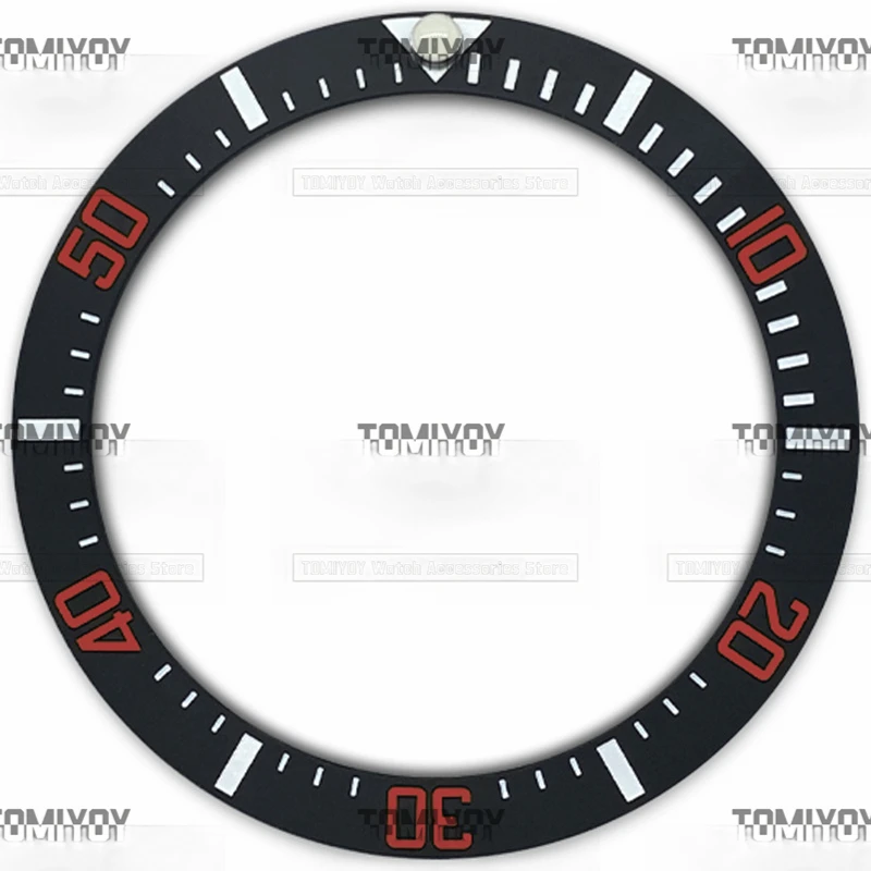 38MM Black Ceramic Sloped Watch Bezel Insert Fit For RLX SEA Mechanical Wristwatch
