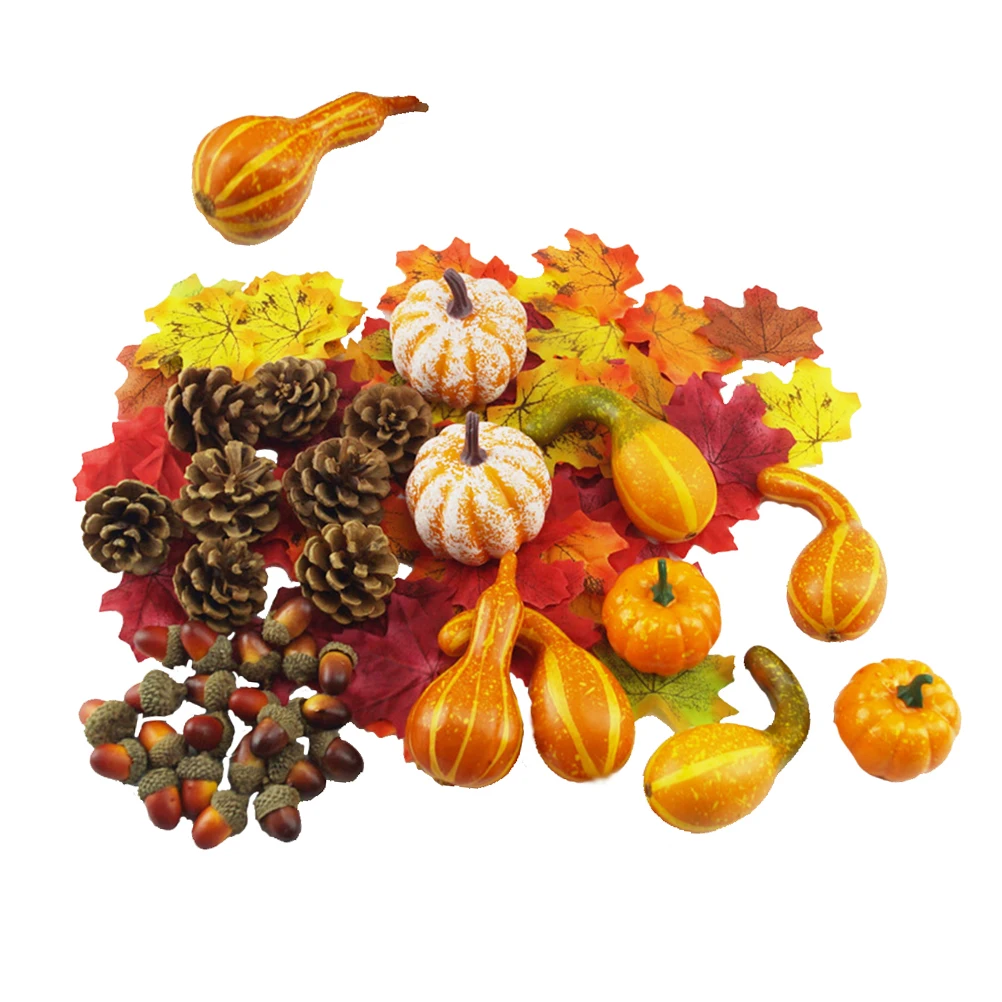 

Artificial Pumpkin Maple Leaf Acorn Set Halloween Decorations Home Ornaments Acorns