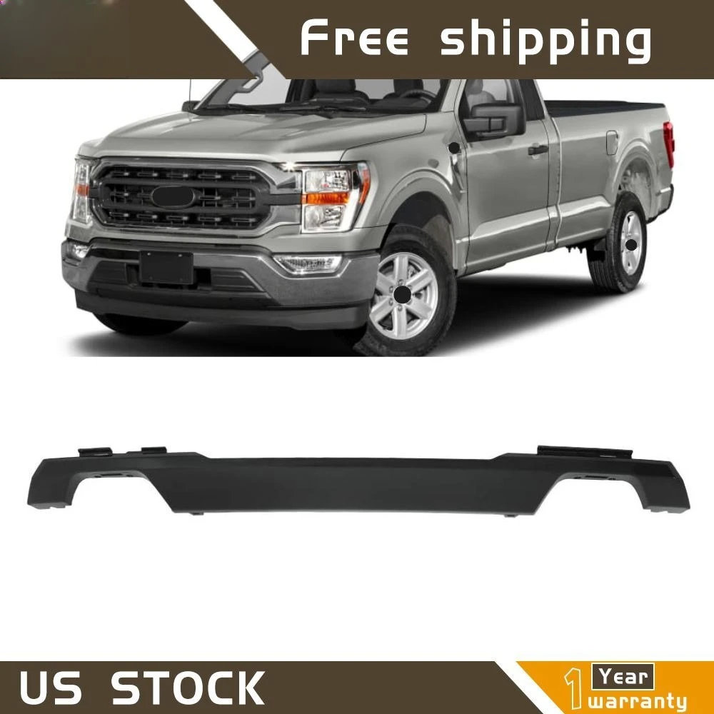 

Plastic Front Lower Bumper Molding Trim Valance For 21-23 Ford F150 Gloss Black