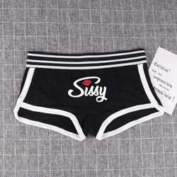 Sexy Lips SISSY Underwear for Women Funny Female Boxer Shorts Cotton Boy Shorts Cute Girl Panties Breathable Womens Intimates