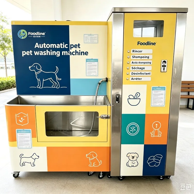 Prevent Water Splash Self Service Pet Wash Station Unmanned Pet Cleaning Vending Machine FL Customized