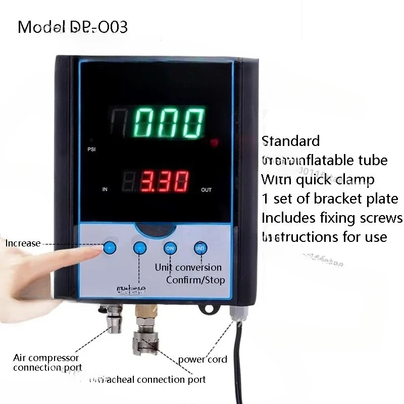 Air Pump Tire Shop Auto Repair Shop Inflation Equipment,Fully Automatic Tire Inflator Wall-Mounted Digital Display
