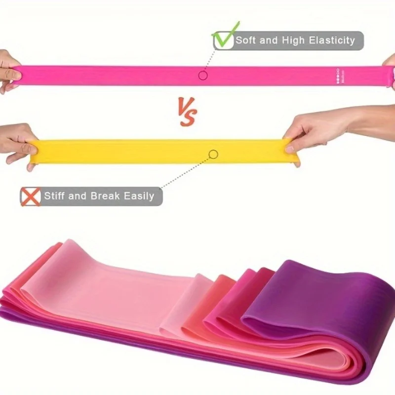 أربطة مقاومة TPE، مناسبة لليوجا والبيلاتيس وتدريبات المقاومة والجمباز والرقص، مناسبة لعيد الأم وعيد الميلاد