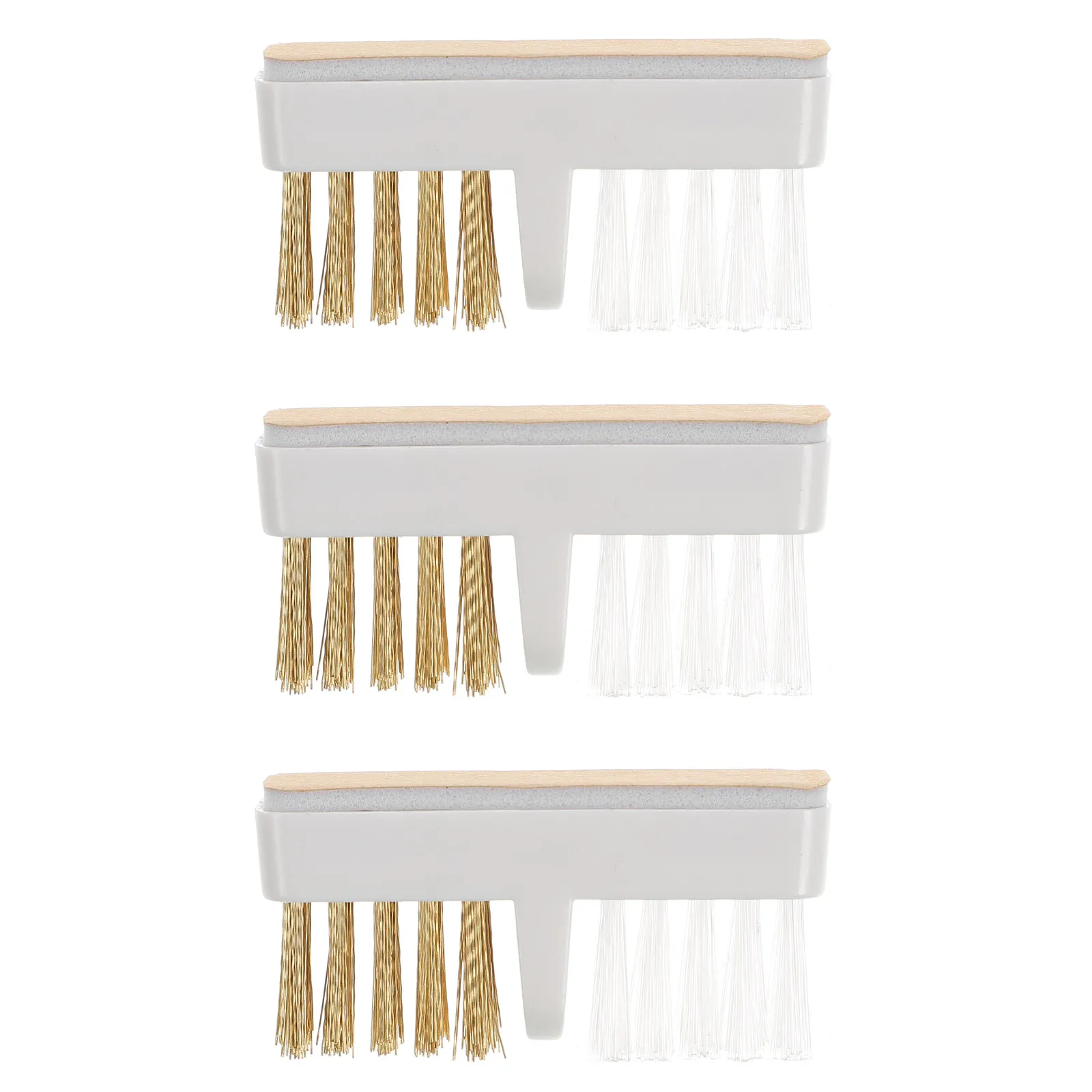 

Набор из 3 медных щеток для чистки насадок для маникюра, инструментов для нейл-арта, полировочных головок и шлифовальных насадок.