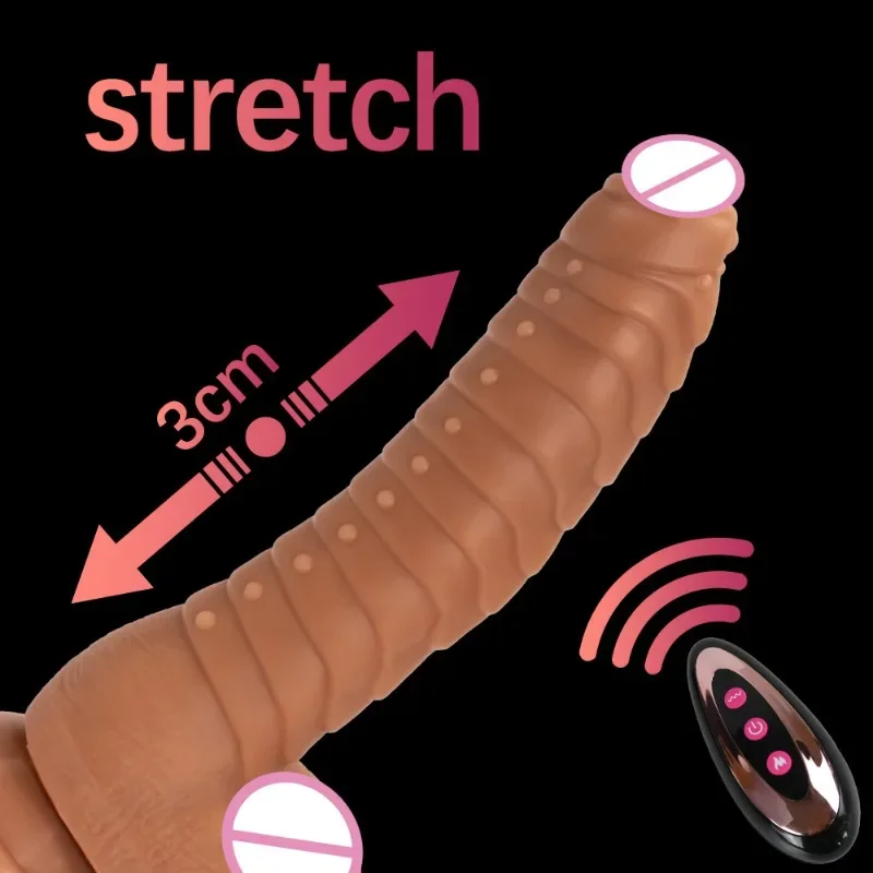 Shaped Dildo Retractable Swinging Heated Simulation Tongue Licking Dildo Male and Female Masturbation Vibrator Adult Sex Toys 18