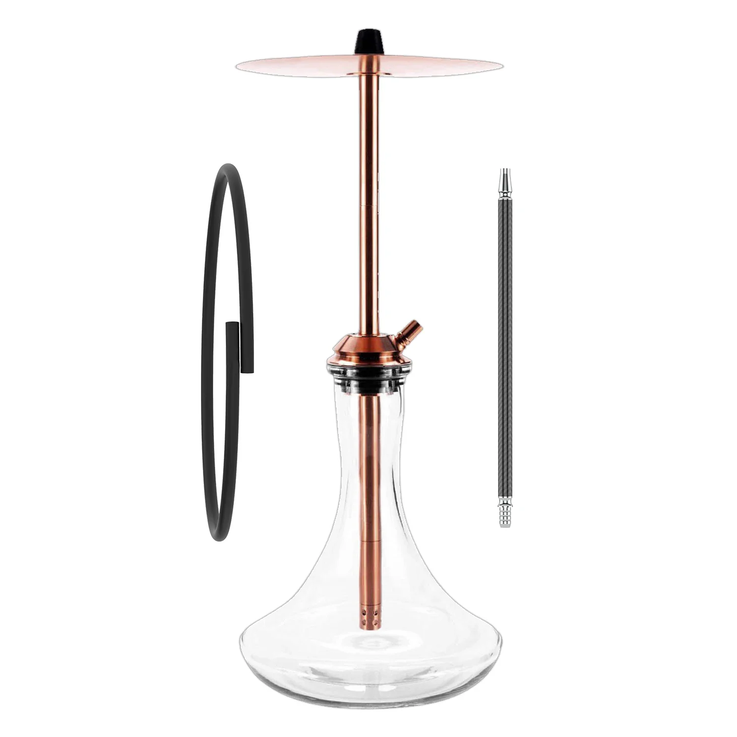 VYRO Versa Hookah Shisha High Quality 304 Stainless Steel Large Hookah With Glass Bottle Single Pipe