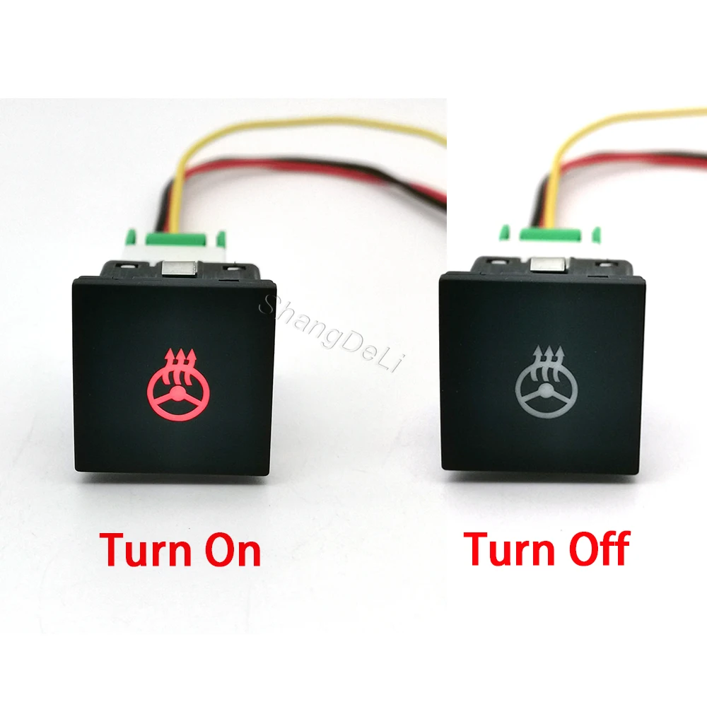 1 قطعة DC12V سيارة LED كاميرا DRL السلطة على قبالة الضباب مفتاح الإضاءة زر مع سلك للجولف 6 جيتا MK6 شيروكو توران 2006 - 2012