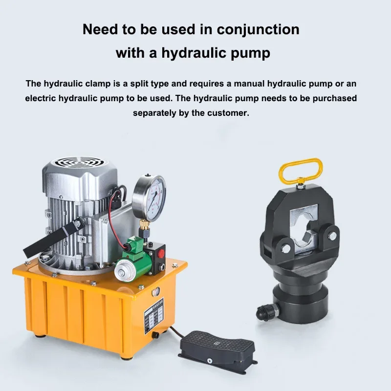 분할 수동 유압 펜치 300/400/500 전기 압착 펜치 플러그인 전압 구리 및 알루미늄 터미널 압착 도구