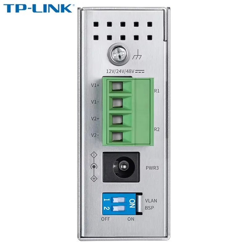 Conmutador Ethernet Industrial TP-LINK, divisor de red, montaje en pared de Riel DIN, resistente a altas y bajas temperaturas, 5 Po