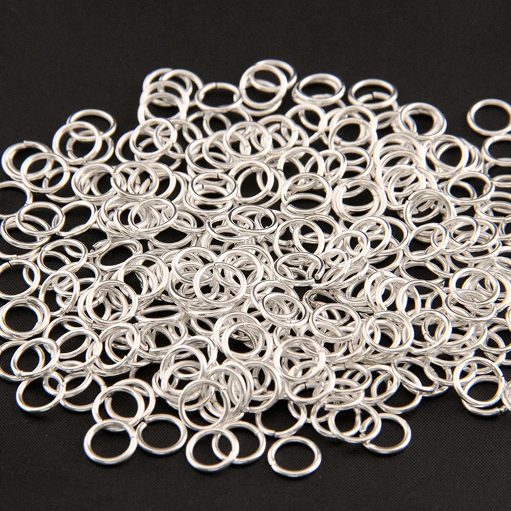 180 PCS Eyelets for Clothes Metal Smooth Round Ring Lobster Clasps Shape Open Jump Necklace