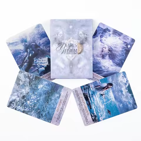 Pearl Wisdom Oracle Deck 44 Cards Delve Into The Ethereal Visuals Guiding You To Discover Deeper Significance 10.4*7.3cm