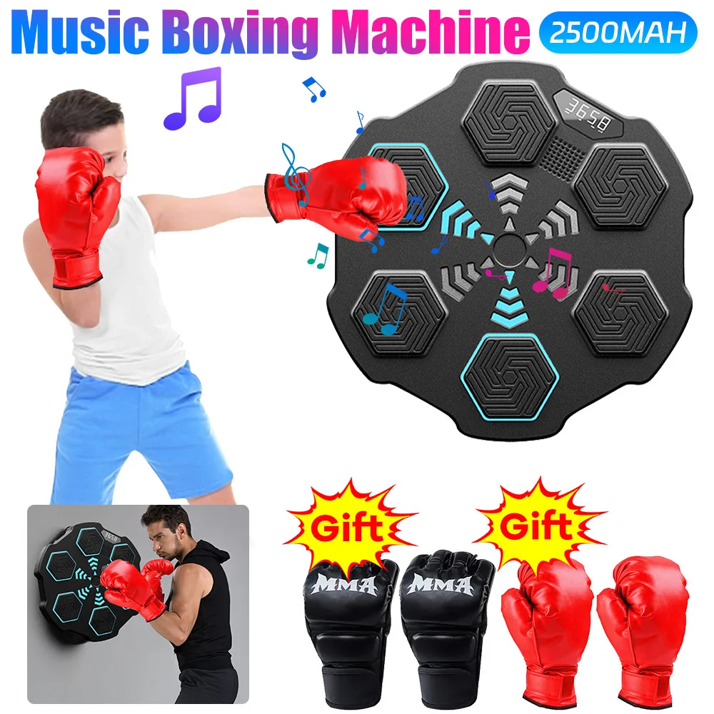 

Smart Bluetooth Music Boxing Machine Wall Boxing Target LED Lighted USB Charging Sandbag Boxing Training Target Boxing Equipment