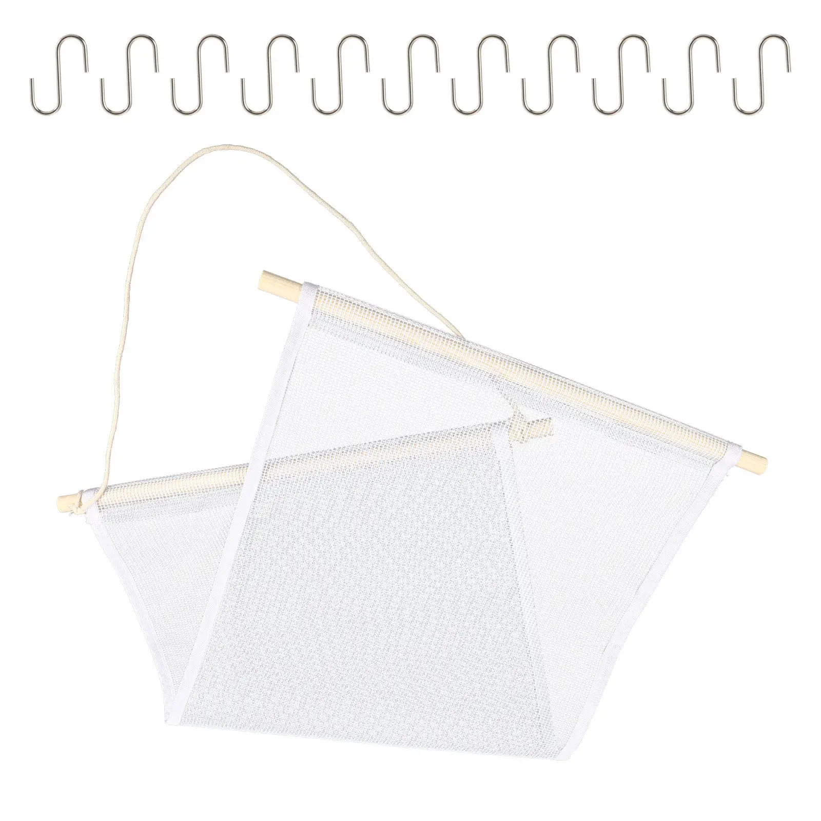 

Wood Jewelry Rack Rectangular Shape Earring Display Stand Wall Organizer for Earrings Necklaces Rings Multi-Function Hanging