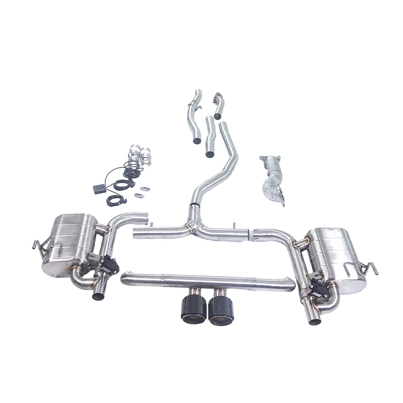 

Полная выхлопная система GFC для Honda Civic 1.5T 2021-2025 – турбо-бэк, с двойными клапанными глушителями, центральный двойной выпускной патрубок