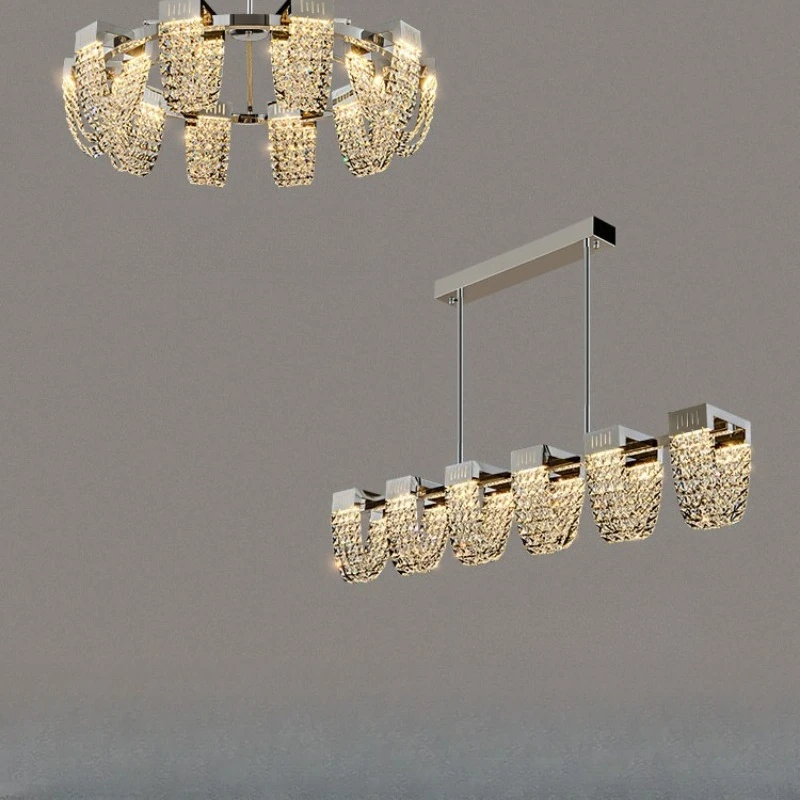 Home DecorationPendant Lights Luxury Crystal Living Room Chandelier Bedroom Pendant Lamp Ceiling Light  Indoor Lighting