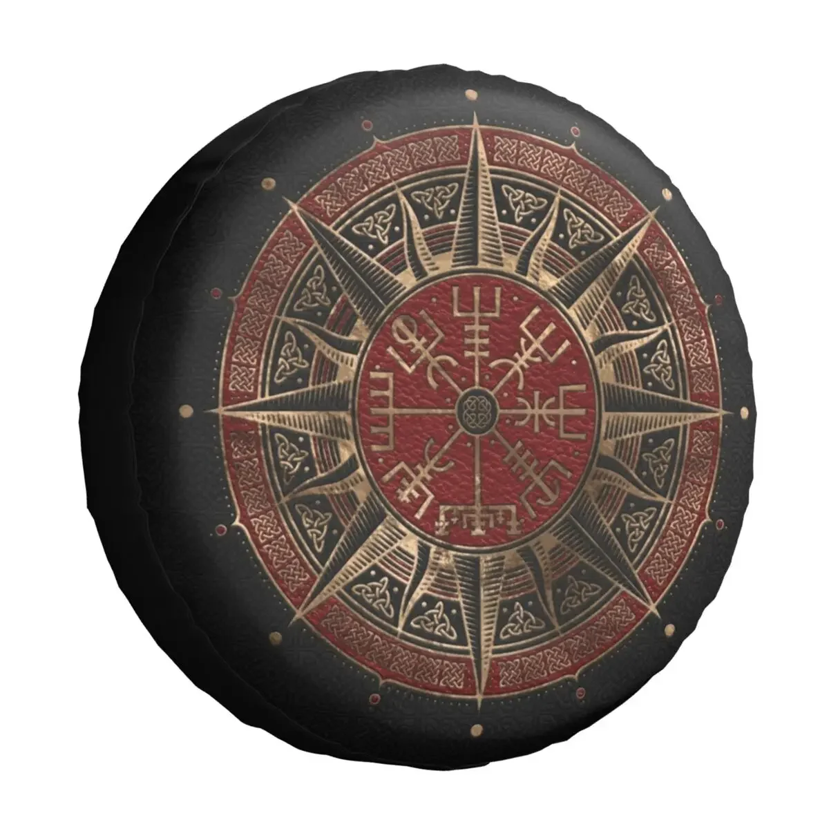 Vegvisir Viking Compass Spare Tire Cover Universal Fit for Jeep Wrangler Prado Land Cruiser Vikings Valhalla Car Wheel Covers