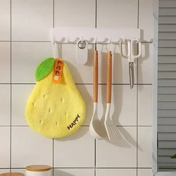 1pc Fruit Hand Towel Hanging Double Thickness Super Absorbent Sheer Skin Friendly Coral Velvet Kitchen/Bathroom Towel