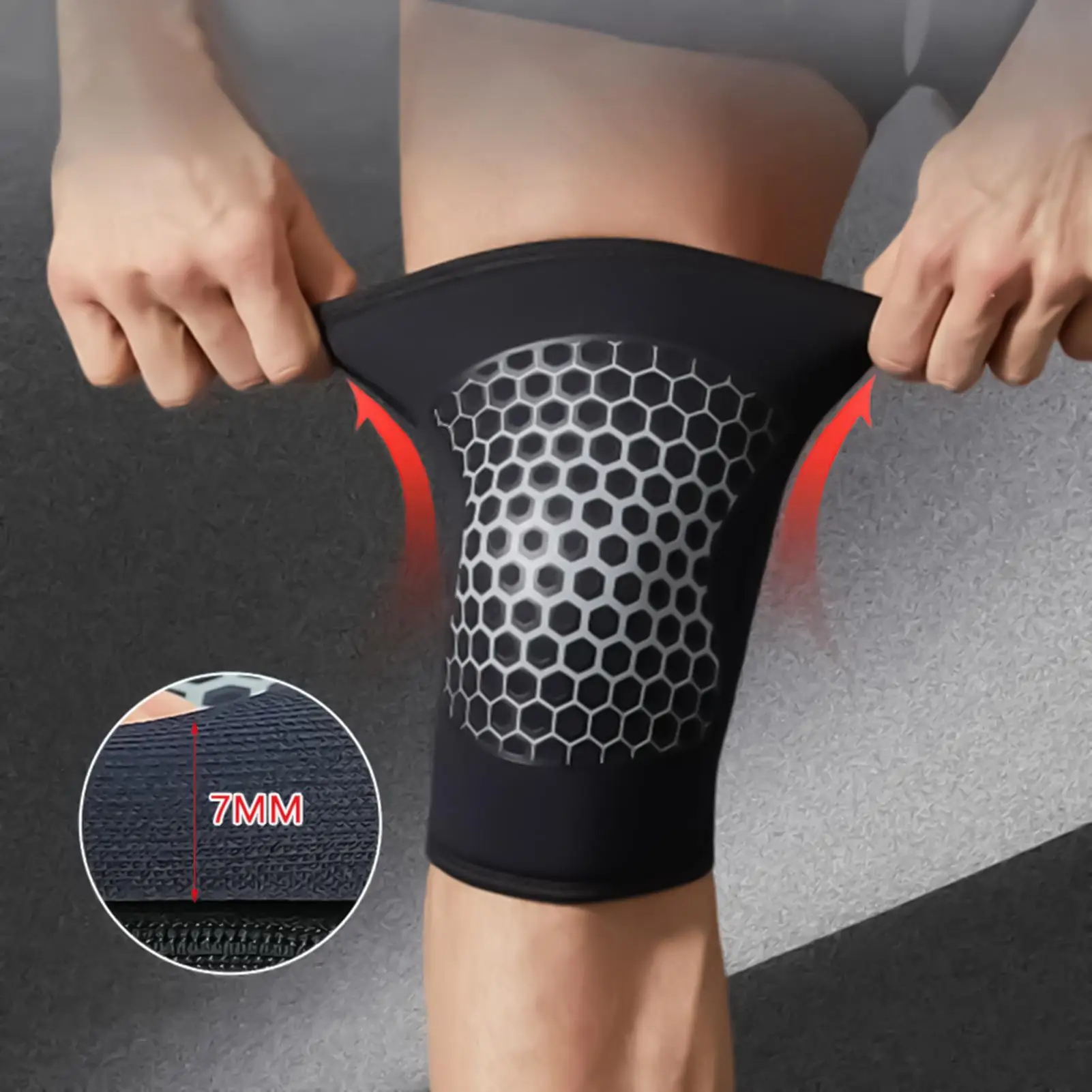 

Knee Brace 7mm Compression Breathable Support Women Knee Sleeves for Running Sports Workout Walking Volleyball Weightlifting