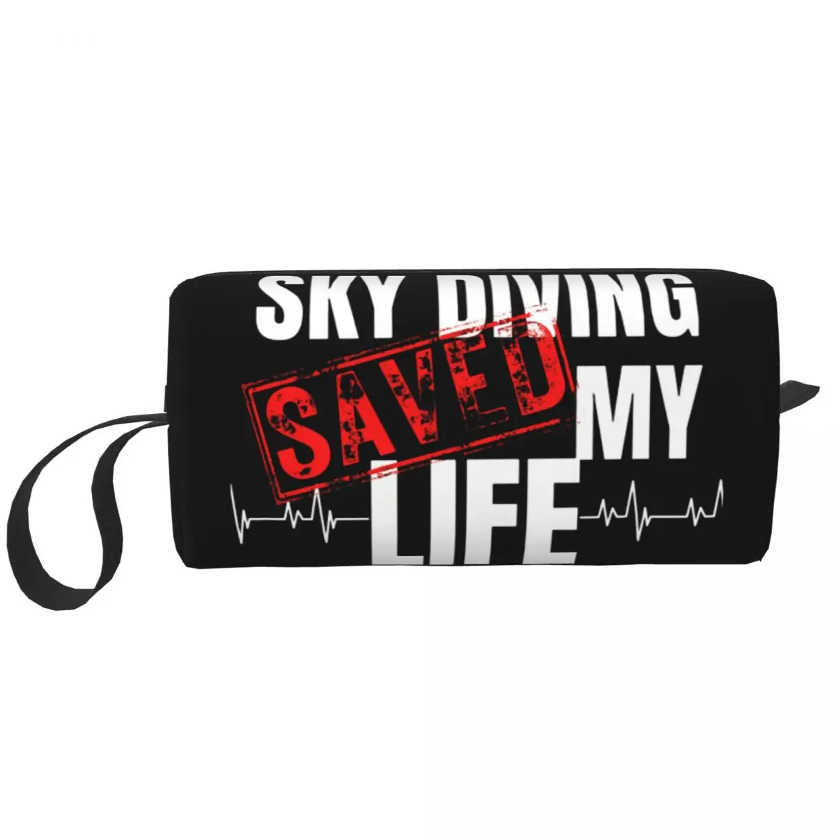 Travel Sky Diving Saved My Life Toiletry Bag Scuba Dive Cosmetic Makeup Organizer Women Beauty Storage Bags Dopp Kit Case Box