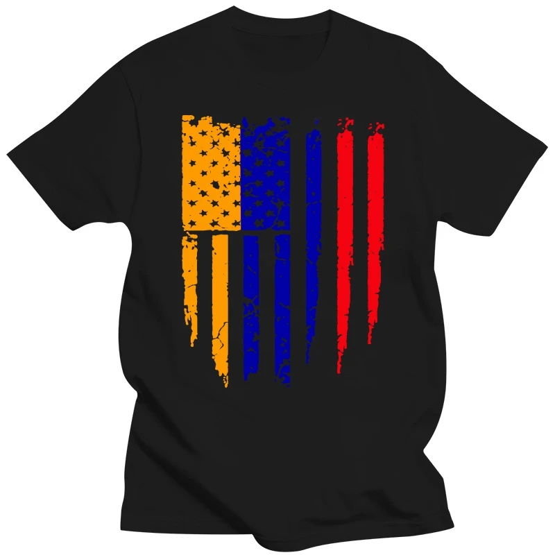 Top Men's T-shirt New Fashion For Men Short Sleeve Armenian Flag Men's Cartoon Fun T-shirt