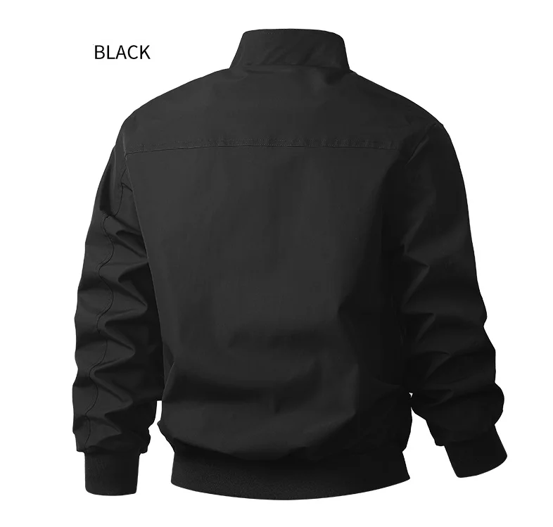 Fashionable and minimalist men's stand up collar jacket men's autumn 2025 men's loose top workwear jacket