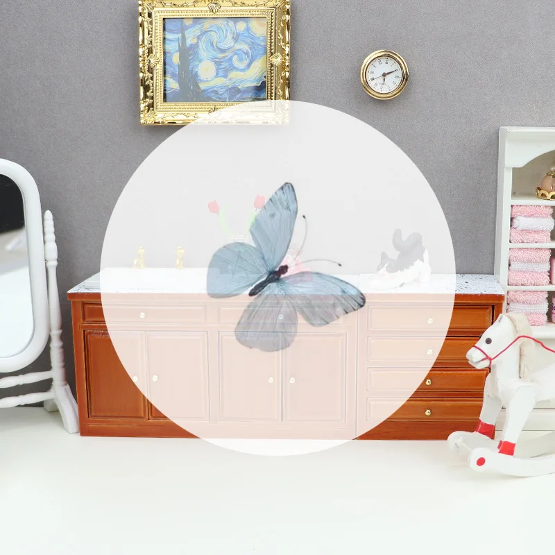 

1:12 масштаб кукольный домик миниатюрная мебель шкафчик для раковины декоративный шкаф для хранения игрушек