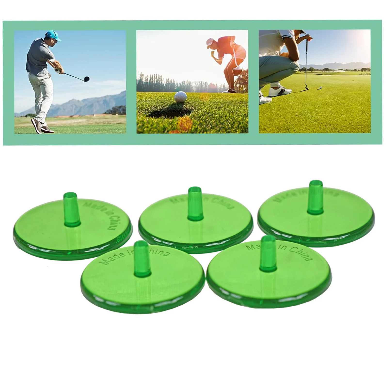 100pcs Plastic Golf Ball Position Markers Eye-Catching Bright Color Golf Ball Markers Gift for Birthday Holiday Father's Day